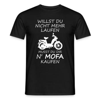 Mofafahrer Mopedfahrer Spruch Mofa 25 Kmh 2 Takter - Männer T-Shirt - Schwarz - Vorne - AI Model Male 178 light (178cm)