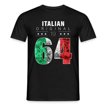 Italian Original 1964 58 Birthday Italy Flag - Men's T-Shirt - black - Front - AI Model Male 178 light (178cm)
