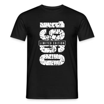 1960 Édition Limitée Année de naissance 1960 Décoration Grunge - T-shirt homme - noir - Devant - AI Model Male 178 light (178cm)