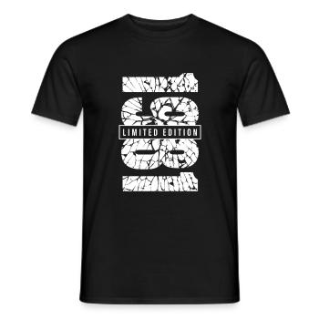 1981 Édition limitée Année de naissance 1981 Décoration Grunge - T-shirt homme - noir - Devant - AI Model Male 178 light (178cm)