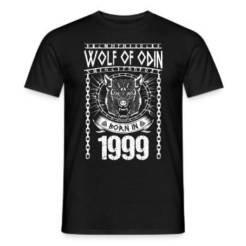 Wolf Odins Geri Freki Geburtsjahr 1999 Wikinger - Männer T-Shirt - Schwarz - Vorne - AI Model Male 178 light (178cm)