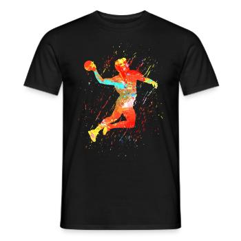 Handball Player Outfit Handball Sport Top Handball - Men's T-Shirt - black - Front - AI Model Male 178 light (178cm)