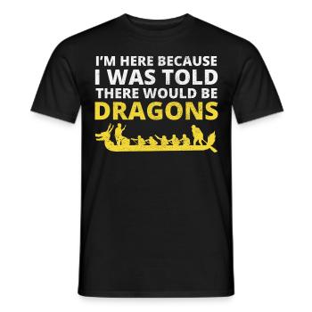 Dragon Boat Racing Crew Paddlers Water Sport - Men's T-Shirt - black - Front - AI Model Male 178 light (178cm)