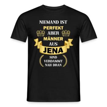 Jena Deutschland Stadt Heimat Männer Perfekt - Männer T-Shirt - Schwarz - Vorne - AI Model Male 178 light (178cm)