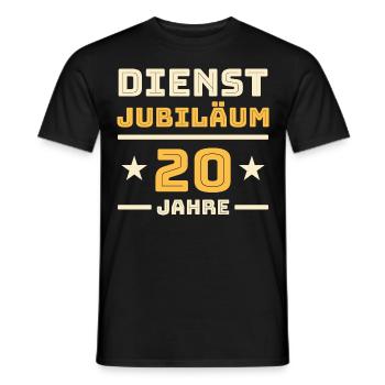 Dienstjubiläum 20 Jahre Firmenjubiläum Glückwunsch - Männer T-Shirt - Schwarz - Vorne - AI Model Male 178 light (178cm)