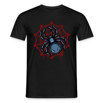 Halloween Costume Spider Monster Spooky Skull - Men's T-Shirt - black - Front - AI Model Male 178 light (178cm)