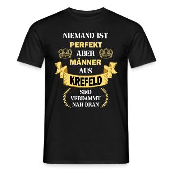 Krefeld Deutschland Stadt Männer Perfekt Spruch - Männer T-Shirt - Schwarz - Vorne - AI Model Male 178 light (178cm)