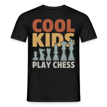 Chess gift idea for chess players Checkmate - Men's T-Shirt - black - Front - AI Model Male 178 light (178cm)