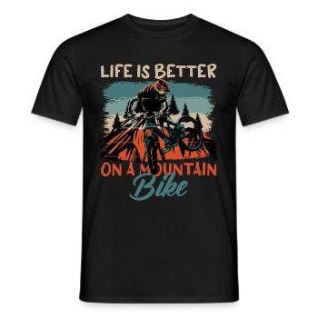 1 14 - Men's T-Shirt - black - Front - AI Model Male 178 light (178cm)