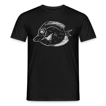 gelber Segelflossendoktorfisch weiß - Männer T-Shirt - Schwarz - Vorne - AI Model Male 178 light (178cm)