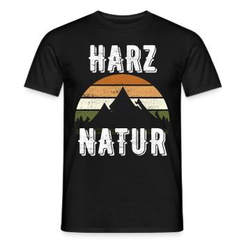 Harz Natur wandern Berge Geschenk - Männer T-Shirt - Schwarz - Vorne - AI Model Male 178 light (178cm)