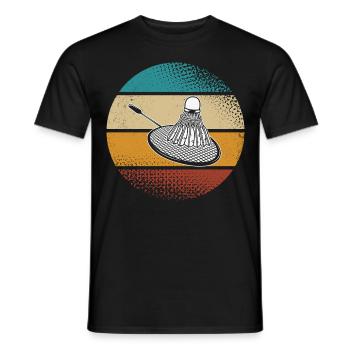 Badminton - Männer T-Shirt - Schwarz - Vorne - AI Model Male 178 light (178cm)