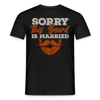 Mème barbe désolé cette barbe est mariée barbe drôle - T-shirt homme - noir - Devant - AI Model Male 178 light (178cm)