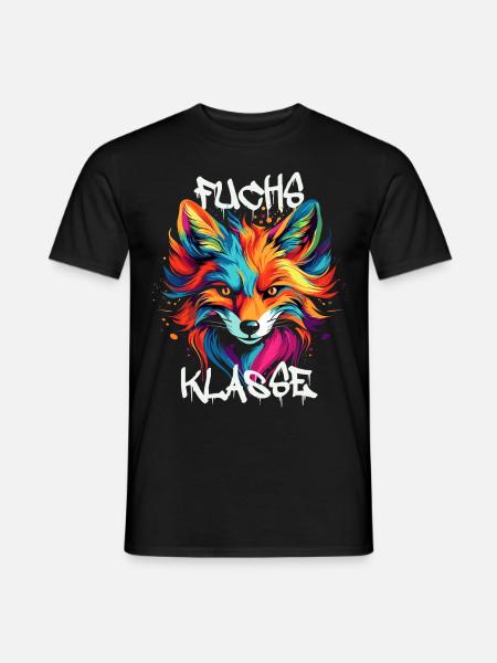 Graffiti Fuchsklasse Grundschule Klassentier - Männer T-Shirt - Schwarz