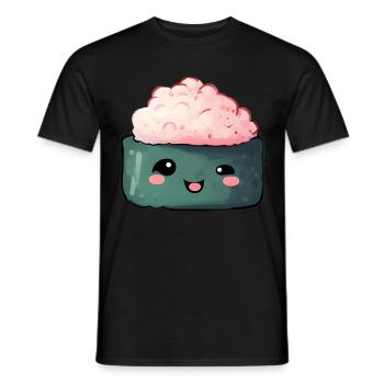 Sushi - T-shirt homme - noir - Devant - AI Model Male 178 light (178cm)