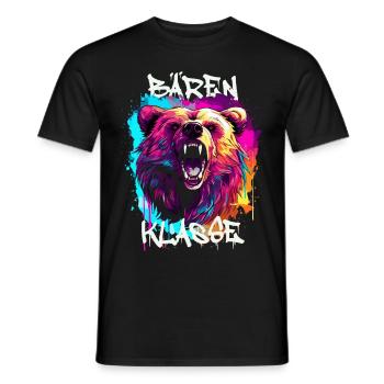 Graffiti Bärenklasse Grundschule Klassentier - Männer T-Shirt - Schwarz - Vorne - AI Model Male 178 light (178cm)
