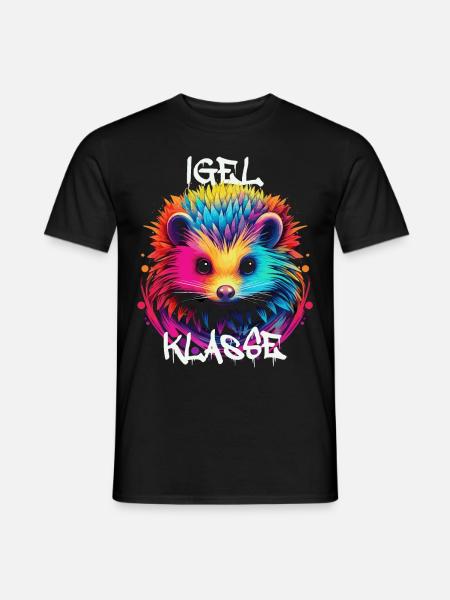 Graffiti Igelklasse Grundschule Klassentier - Männer T-Shirt - Schwarz