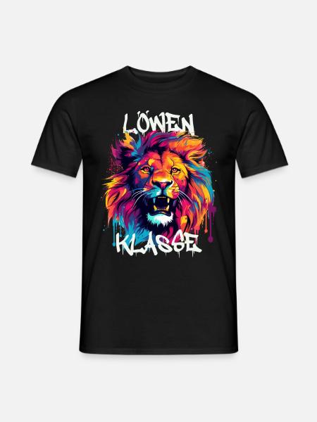 Graffiti Löwenklasse Grundschule Klassentier - Männer T-Shirt - Schwarz