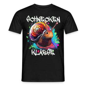Graffiti Schneckenklasse Grundschule Klassentier - Männer T-Shirt - Schwarz - Vorne - AI Model Male 178 light (178cm)