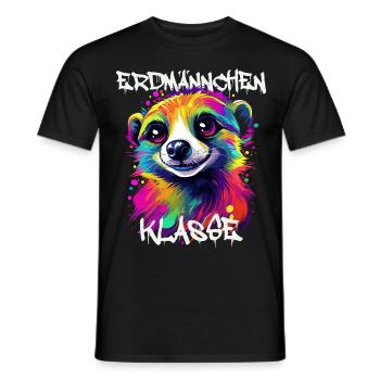 Graffiti Erdmännchenklasse Grundschule Klassentier - Männer T-Shirt - Schwarz - Vorne - AI Model Male 178 light (178cm)