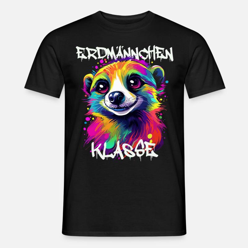 Graffiti Erdmännchenklasse Grundschule Klassentier - Männer T-Shirt - Schwarz
