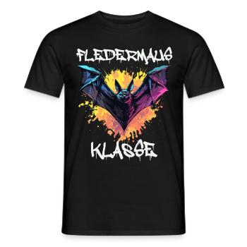 Graffiti Fledermausklasse Grundschule Klassentier - Männer T-Shirt - Schwarz - Vorne - AI Model Male 178 light (178cm)