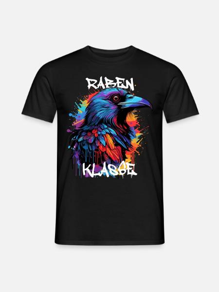 Graffiti Rabenklasse Grundschule Klassentier Rabe - Männer T-Shirt - Schwarz