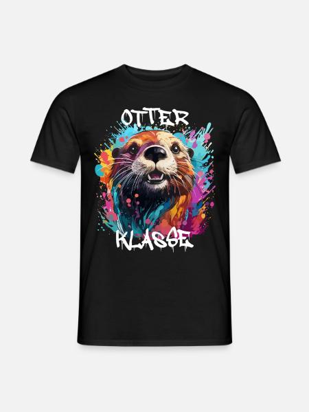 Graffiti Otterklasse Grundschule Klassentier Otter - Männer T-Shirt - Schwarz