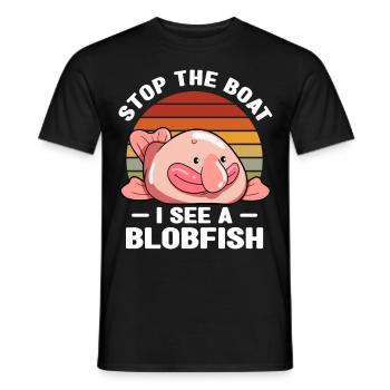 Blobfisch | Fische Aquaristik Blobfische Geschenke - Männer T-Shirt - Schwarz - Vorne - AI Model Male 178 light (178cm)