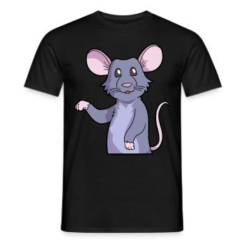 Ratte Haustier | Nagetiere Tiere Ratten Geschenke - Männer T-Shirt - Schwarz - Vorne - AI Model Male 178 light (178cm)