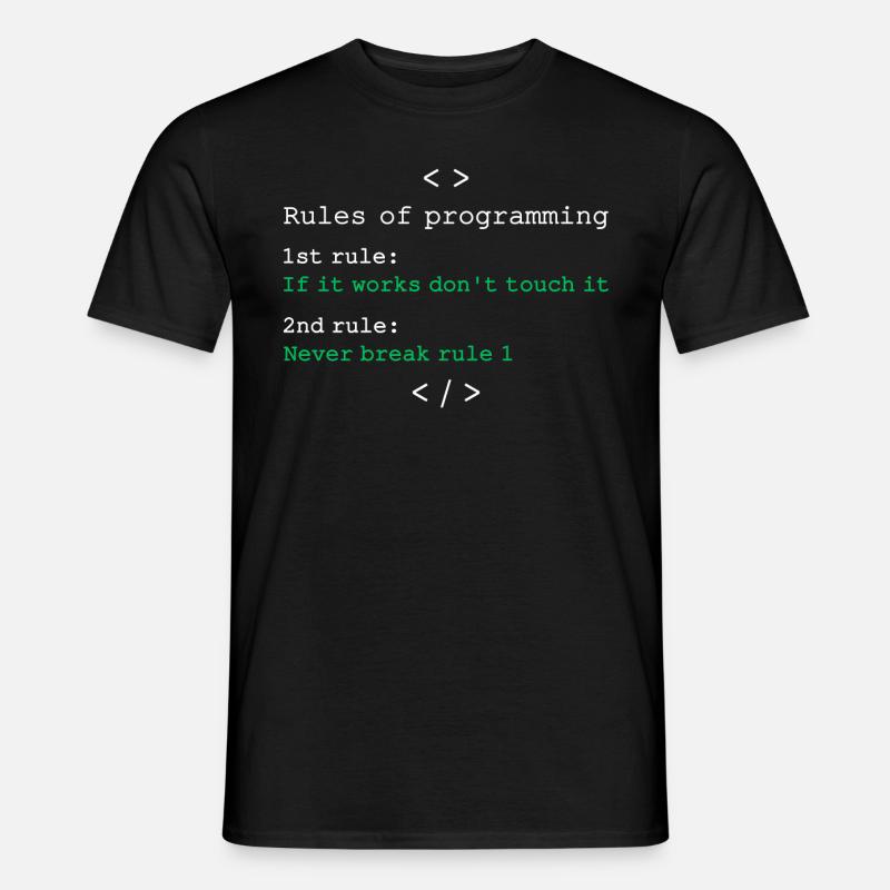 Zasady programowania - T-shirt męski - czarny
