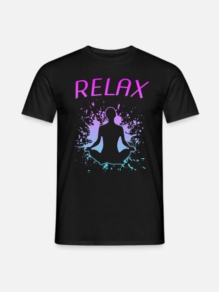 Yoga Yogi Relax Namaste - Männer T-Shirt - Schwarz