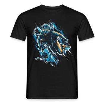 23F 0308 bk - T-shirt homme - noir - Devant - AI Model Male 178 light (178cm)