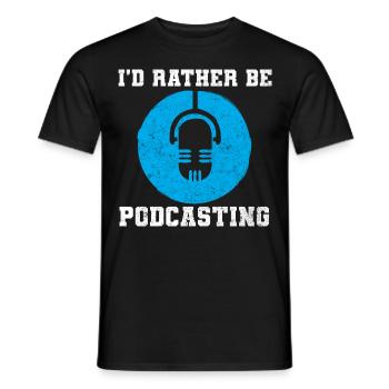 Lustiges Podcasting Podcast-Host - Männer T-Shirt - Schwarz - Vorne - AI Model Male 178 light (178cm)