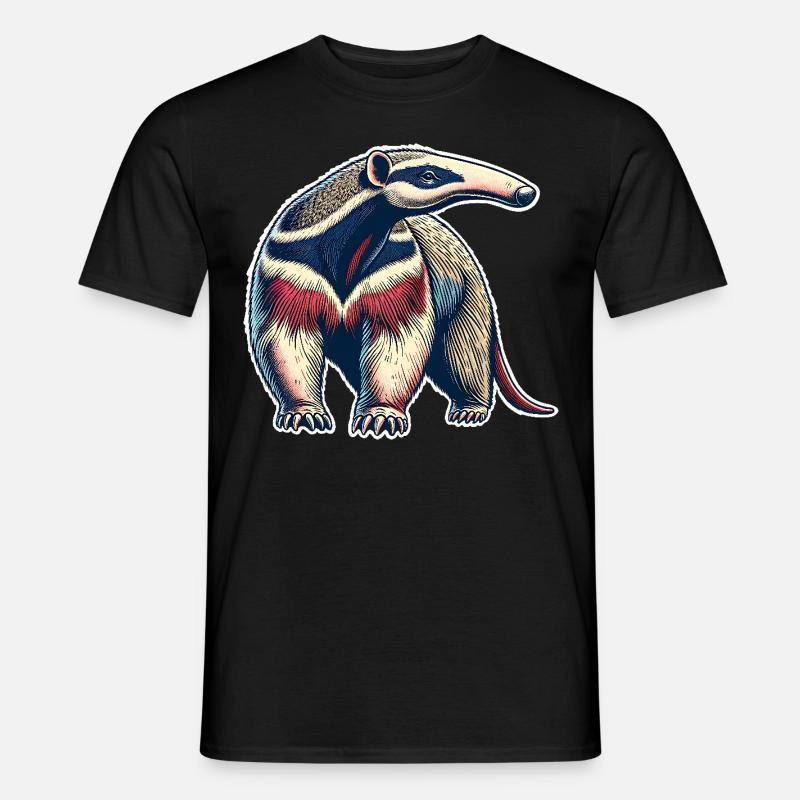 Ameisenbär - Männer T-Shirt - Schwarz