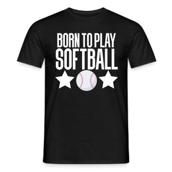 Softball - T-shirt homme - noir - Devant - AI Model Male 178 light (178cm)