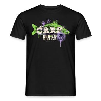 Karpfen Carp Hunter Angeln Angler Fisch Graffiti - Männer T-Shirt - Schwarz - Vorne - AI Model Male 178 light (178cm)