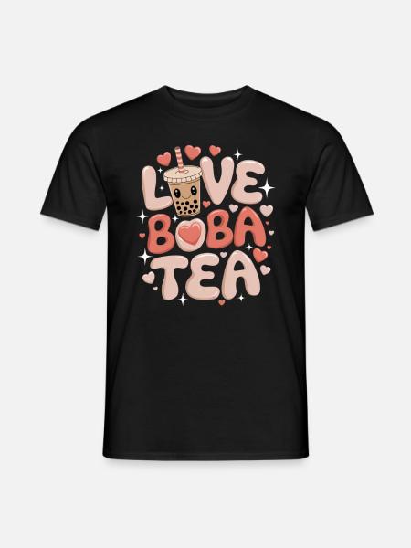 Love Boba Tea, Japanese - Men's T-Shirt - black