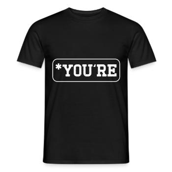 Grammar Police English Teacher Writing English - Men's T-Shirt - black - Front - AI Model Male 178 light (178cm)