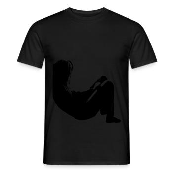 Shirt of the rising Depression - Männer T-Shirt - Schwarz - Vorne - AI Model Male 178 light (178cm)