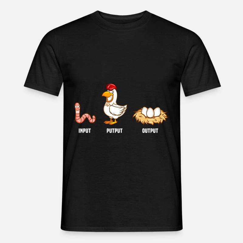 Input PutPut Output - Männer T-Shirt - Schwarz