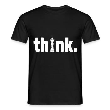 Chess gift idea for chess players Checkmate - Men's T-Shirt - black - Front - AI Model Male 178 light (178cm)