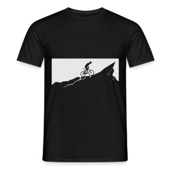 Cyclisme cadeau pour grand-père et cycliste sur VTT - T-shirt homme - noir - Devant - AI Model Male 178 light (178cm)