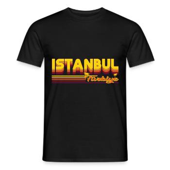Istanbul - tolles sommerliches Urlaubs Design - Männer T-Shirt - Schwarz - Vorne - AI Model Male 178 light (178cm)