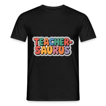 Teacher-saurus 10 - Männer T-Shirt - Schwarz - Vorne - AI Model Male 178 light (178cm)