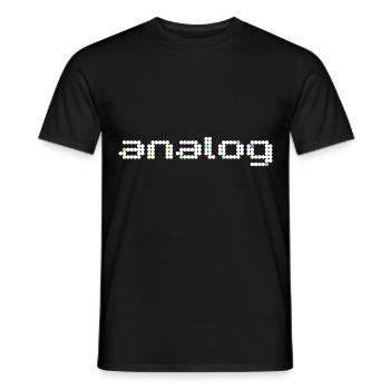 analogique 2 blanc - T-shirt homme - noir - Devant - AI Model Male 178 light (178cm)