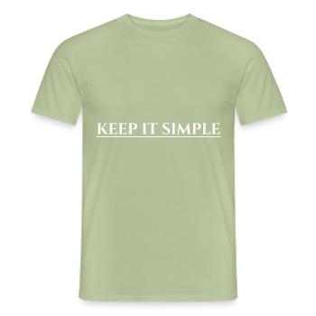 Keep It Simple - Männer T-Shirt - Sage - Vorne - AI Model Male 178 light (178cm)
