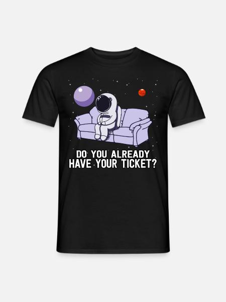 Planet Astronaut Weltraum Raumfahrt Geschenk Idee - Männer T-Shirt - Schwarz
