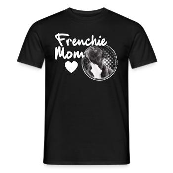 Frenchie Mom French Bulldog Mom - Men's T-Shirt - black - Front - AI Model Male 178 light (178cm)