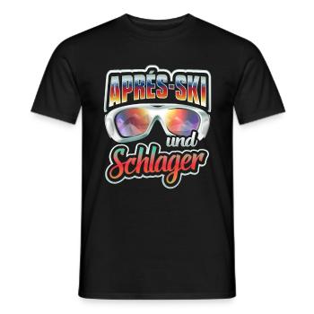 Apres Ski - Männer T-Shirt - Schwarz - Vorne - AI Model Male 178 light (178cm)